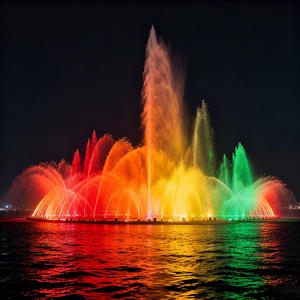 Fuentes de Agua para Jardín con Luces LED de Colores Cambiantes, Pequeña Fuente Musical con Chorro Directo - Product Image 2