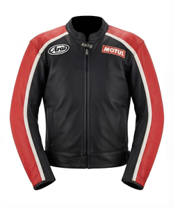 Chaqueta de Motociclismo de Cuero Genuino para Hombre, Chaqueta Profesional de Cuero para Motociclismo, para Carreras y Eventos en Pista - Product Image 1