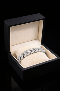 สร้อยข้อมือเพชรทรงบาแกตต์พรีเมียม ทอง 10KT 14KT ระดับความสะอาด VS1 VS2 สี H-I หรูหรา ประดับเพชรเต็มเส้น เครื่องประดับแฟชั่นสุดหรู - Product Image 3