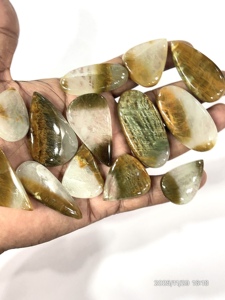 Chrysoprase Citron Naturel Cabochon Pierre Précieuse Non Montée Formes Mixtes 20-30mm Prêt à Expédier Vente en Gros Livraison Rapide - Product Image 2