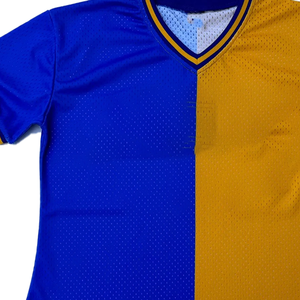 เสื้อเบสบอลแบบสวมครึ่งตัว รุ่นพรีเมียม SGRho ผ้าโพลีเอสเตอร์ 100% โลโก้ตัวอักษรกรีก คอวี สไตล์สปอร์ต - Product Image 5
