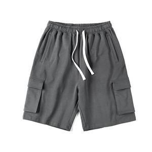 2026 Latest Fashion High Quality Mens Compression Shorts Men's Cargo Shorts Elastic Waist Streetwear Casual Cotton Sweat Shorts - Product Image 2