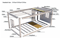 Maisons préfabriquées modulaires de luxe modernes, résistantes aux ouragans, en acier galvanisé de 20 pieds, maison préfabriquée détachable en conteneur