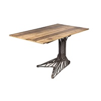 Table basse en métal durable de qualité supérieure avec plateau en verre, mobilier contemporain élégant pour hôtel, hall d'entrée et intérieurs modernes
