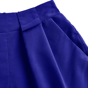 <b>Womens</b> High Waist Loose Casual Pleated Relaxed Summer <b>Shorts</b> Belt Loops <b>Pockets</b> Quick Dry Breathable Elegant Everyday Fashion - Product Image 5