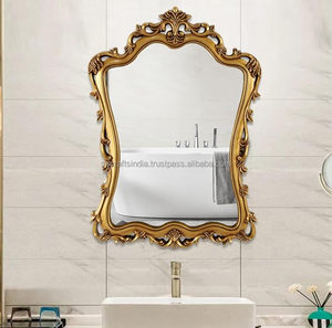 กระจกสำหรับตกแต่งพร้อมกรอบไม้วอลนัทหรูหราสำหรับทางเข้าห้องนอนหรือพื้นที่แต่งตัว - Product Image 2