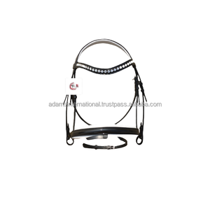 Haute qualité couronne brune mystère bride course de chevaux bonne qualité équipement en cuir occidental Sports de plein air direct - Product Image 1
