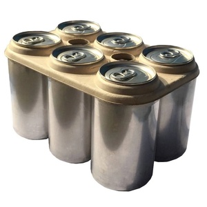 Premium Paper <b>Pulp</b> 6 Pack Can Rings Biodegradable Drink Carrier with Customized Sizes Plastic Free Beverage Packaging Breweries - Product Image 4