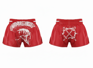 Shorts de Muay Thai et de Kickboxing en satin de polyester grande taille avec design par sublimation, taille haute élastique, confortables pour l'entraînement et le Jiu Jitsu - Product Image 6