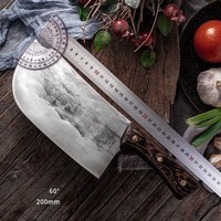 Viking Art vleesbijl 6-7,9 inch hakbijl professioneel handgemaakt beenhakmes hamer koksmes keukenmes hoog koolstofgehalte