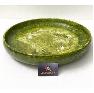 Haute Tendance Élégant Décoratif À La Main En Résine Plateaux De Service Alimentaire Meilleure Qualité Hôtel Utilisation Écologique Durable Toutes Les Tailles - Product Image 1