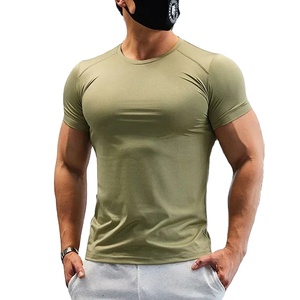 Men's Dry Fit Gym T-Shirt Plus Size Sports <b>Sweatshirt</b> Tops for Yoga Running Plain Color Muscle Training Activewear Wet Fit Yoga - Product Image 1
