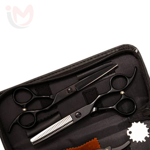 Ensemble de ciseaux de coiffure noir mat de 6,0 pouces en acier inoxydable, outil professionnel de coupe de cheveux pour salon de coiffure - Product Image 2