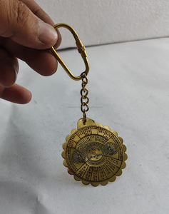 Antique Calendar <b>Key</b> Chain Brass <b>Ring</b> Vintage Perpetual Calendar Keychain Decorative Metal Keyring for Daily Use Gift - Product Image 5