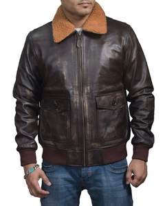 Customized Unisex Genuine <b>Leather</b> <b>Jacket</b> with Woolen Lining Breathable Casual <b>Winter</b> Outerwear OEM Service - Product Image 3