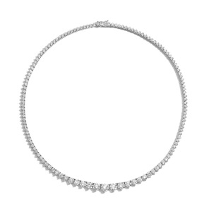 Collier tennis KIVORA plaqué or rose avec moissanite, certifié IGI, design couronne hip-hop, taille brillant, serti à griffes, cadeau de fête - Product Image 5