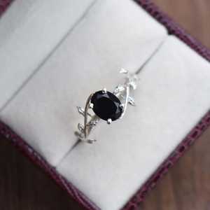 Handmade <b>Black</b> Onyx Oval <b>Ring</b> S925 Sterling Silver Engagement Promise Birthstone <b>Ring</b> For Women Elegant Jewelry - Product Image 4