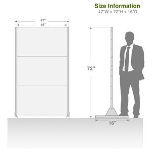 Écran de confidentialité extérieur en métal brun ombre légère 72 \ "H X 47 \" W Séparateur de clôture décoratif autoportant pour terrasse et balcon - Product Image 5
