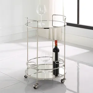 Chariot de service en métal fait main de luxe, nouveau chariot de bar roulant moderne pour hôtel, restaurant, maison, fête et événements, restauration haut de gamme - Product Image 1