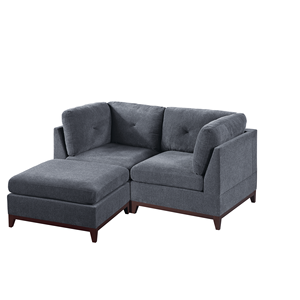 Divano modulare 3 pezzi da soggiorno Color cenere - Product Image 5