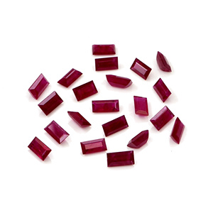 Baguettes de rubis naturel non traité du Mozambique, calibrées 2x4mm, pierre précieuse naturelle à facettes pour la fabrication de bijoux - Product Image 1