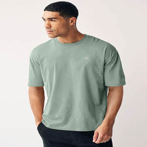 Camiseta Personalizada de Alta Calidad, 280 g/m², 100 % Algodón, Impresión DTG con Logotipo, Camiseta Extra Grande para Hombre, Hombros Caídos, Fabricante - Product Image 2