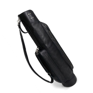 Wholesale Best Selling Heavy Duty Leather Made <b>Golf</b> Bags Professional Manufacture Large Capacity Black Leather <b>Golf</b> Clubs Bags - Product Image 3