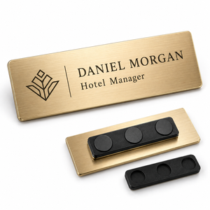 Placa de Identificación Metálica Personalizada para Empleados, Logotipo Grabado, Uniforme, Fabricante OEM - Product Image 3