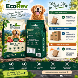 Alimento para Perros EcoRev Lamb Brown Rice, Bolsa de 2 kg, Empaque Laminado de Plástico BOPP/VMCPP Reciclable con Cierre Superior y Serigrafía - Product Image 1