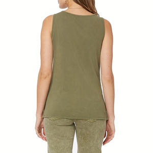 Débardeur côtelé en coton uni pour femme, idéal pour le sport et les loisirs, vêtement de sport sans manches sexy pour l'été - Product Image 3