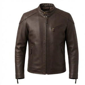 Custom Leather <b>Biker</b> <b>Jacket</b> With Contemporary Slim Fit Premium Leather Finish For Casual Streetwear And Travel Outfits - Product Image 1