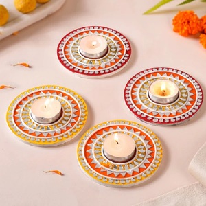 Candle Holder, Indian Wedding GIft, Diwali Decoration, Diwali Gift, Housewarming And Party Favour, Ganpati Decoration, <b>Tea</b> <b>Light</b> - Product Image 1