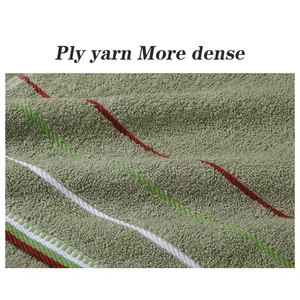 Serviette de bain en microfibre corail rayée, épaisse et douce - Absorbante, antimicrobienne, hypoallergénique, séchage rapide - Product Image 4