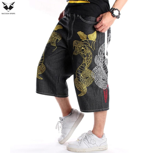 Latest Design Breathable Printed Denim Jorts Mens Vintage Streetwear <b>Jean</b> <b>Shorts</b> Custom Logo Loose Fit <b>Shorts</b> Light Summer - Product Image 3