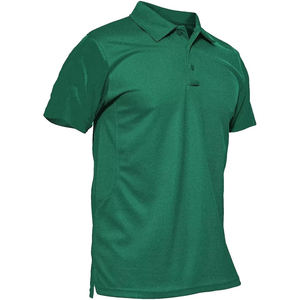 Polo homme vert uni sur mesure, coupe ajustée, manches courtes, tissu piqué doux, vêtement décontracté, haut d'été - Product Image 1