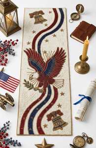 Tapis de table décoratifs faits à la main, de luxe, en tissu brodé avec un aigle américain, forme personnalisée, classiques, écologiques, durables - Product Image 5