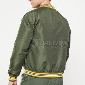New Design Stand Collar Bomber <b>Jackets</b> For <b>Men</b> <b>Long</b> Sleeves Full Zipper <b>Men</b> Bomber <b>Jackets</b> - Product Image 4