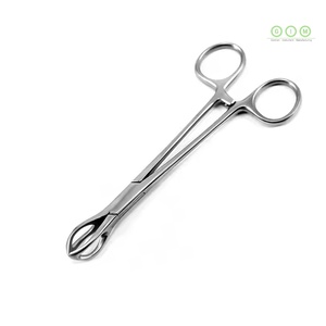 Pinces à pansements en acier inoxydable avec poignée confortable pour les procédures chirurgicales et de manipulation médicale - Product Image 1
