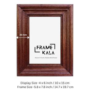 Marco de Fotos de Madera Marrón Hecho a Mano, Ecológico y Personalizable para Exhibir Obras de Arte y Fotos en la Pared, Decoración del Hogar - Product Image 5