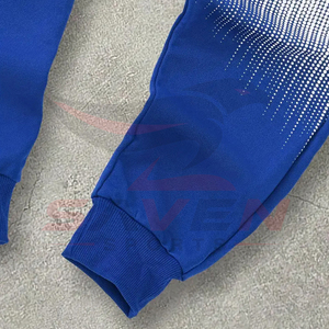 Customized Wholesale Men Track Suit Gym Workout <b>Running</b> Suit Breathable Polyester <b>Fleece</b> Hooded Tracksuit Sportswear Activewear - Product Image 4
