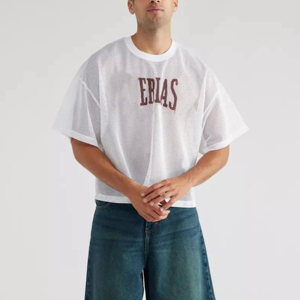 Custom Retro Boxy Fit Football Jersey for Men Quick Dry <b>Mesh</b> Soccer <b>Crop</b> <b>Top</b> with Oversized Boxy Soccer Wear T-shirt Design - Product Image 4