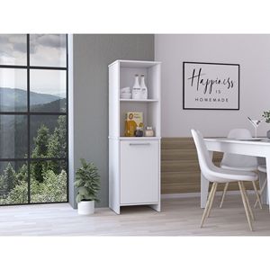 Armadio Dispensa Bianco Forester con 1 Ripiano per Organizzazione Cucina - Product Image 1