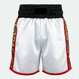 Custom Logo Professional Kickboxing <b>Trunks</b> High Quality Sublimation Printed Muay Thai Apparel <b>Mens</b> Personalized Training Shorts - Product Image 1
