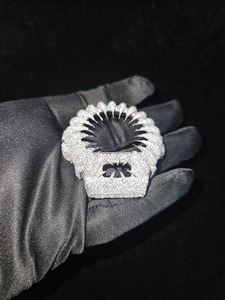 Custom Moissanite Diamond <b>Watch</b> <b>Case</b> Full Pave Spiked Iced Out Design Premium Luxury <b>Watch</b> Housing With High Sparkle - Product Image 4