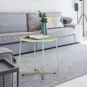 Waterproof Metal Coffee <b>Table</b> <b>Small</b> Patio <b>Side</b> <b>Table</b> Weather Resistant End <b>Table</b> for Indoor Outdoor Garden Balcony Yard - Product Image 3