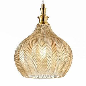 Fabricante mayorista de lámparas colgantes de metal acanalado personalizadas de bronce ofrece luces de techo de cúpula estriada al por mayor OEM - Product Image 3