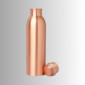 Vente en gros de porte-gobelets modernes en cuivre poli mat, bouteille d'eau avec bouchon à vis, antidérapant, portable, écologique, réutilisable, logo personnalisé. - Product Image 1