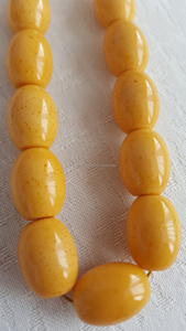 Résine d'ambre jaune de qualité supérieure Tasbih ovale Misbaha Subha Tespih Sibha islamique Dhikr perles de prière pour les musulmans et chapelet de méditation - Product Image 2