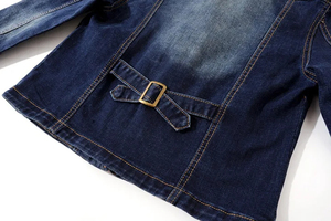 Manteau en jean pour femme 2026 Automne Hiver, veste courte décontractée, col rabattu, fermeture éclair, coupe-vent, écologique, élégante, streetwear - Product Image 4