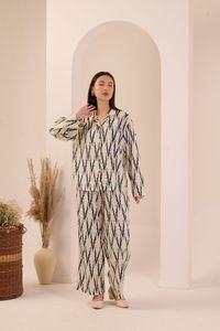 Conjunto de Pijama para Mujer, 100% Algodón, Estampado de Corazones Rosados, Suave, Transpirable, de Secado Rápido, ODM, Informal, para Otoño, Verano y Primavera - Product Image 3